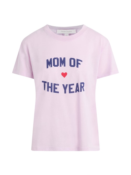 Favorite Daughter Tops - Favorite Daughter Mom Of The Year Tee - Wisteria Pink Size Medium